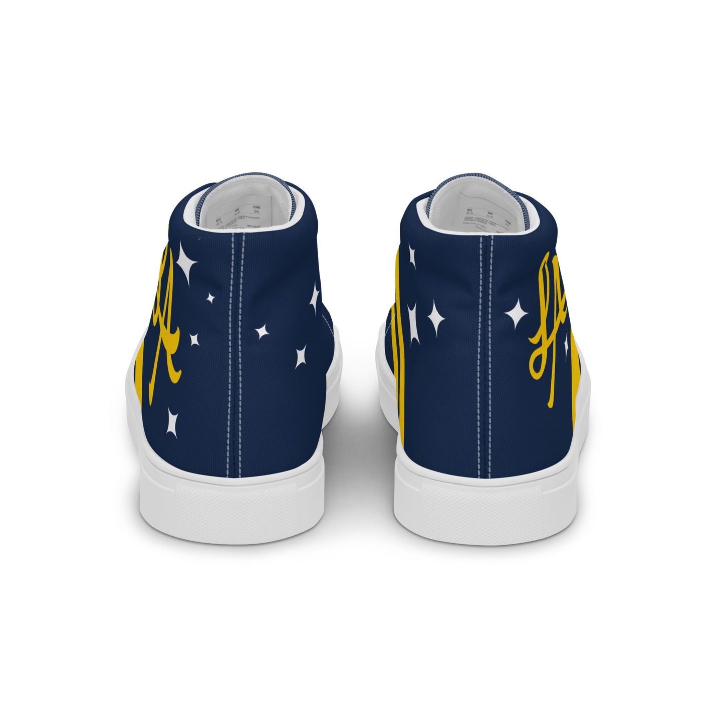 Custom LA Galaxy Soccer inspired -Mens High Top Shoes