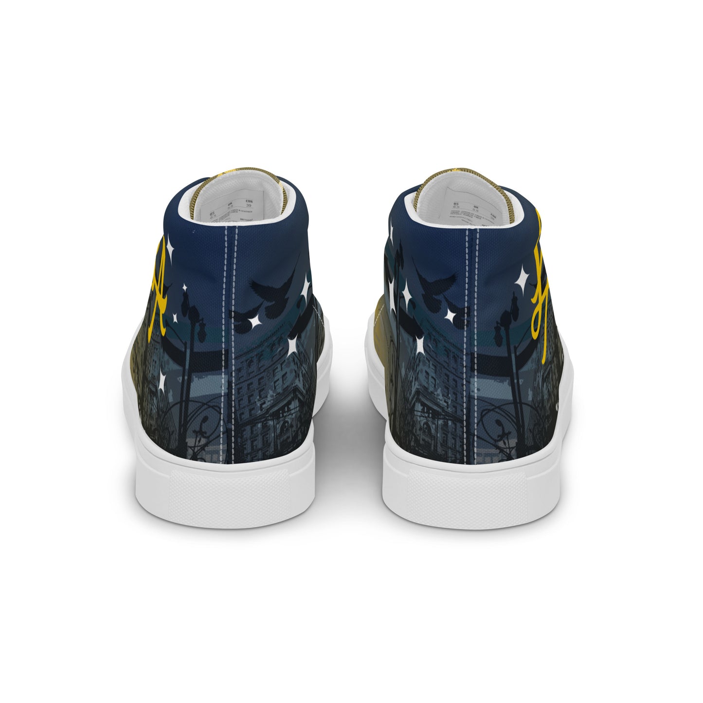 Custom LA Galaxy Soccer inspired -Mens High Top Shoes