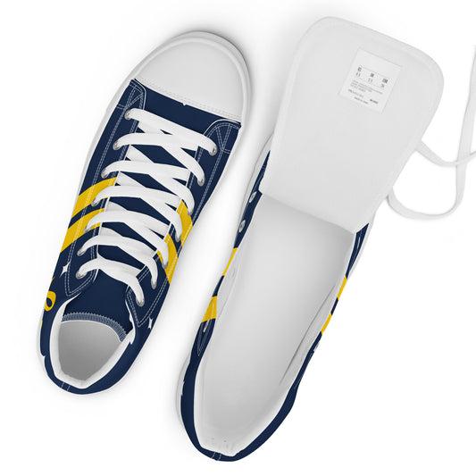 Custom LA Galaxy Soccer inspired -Mens High Top Shoes