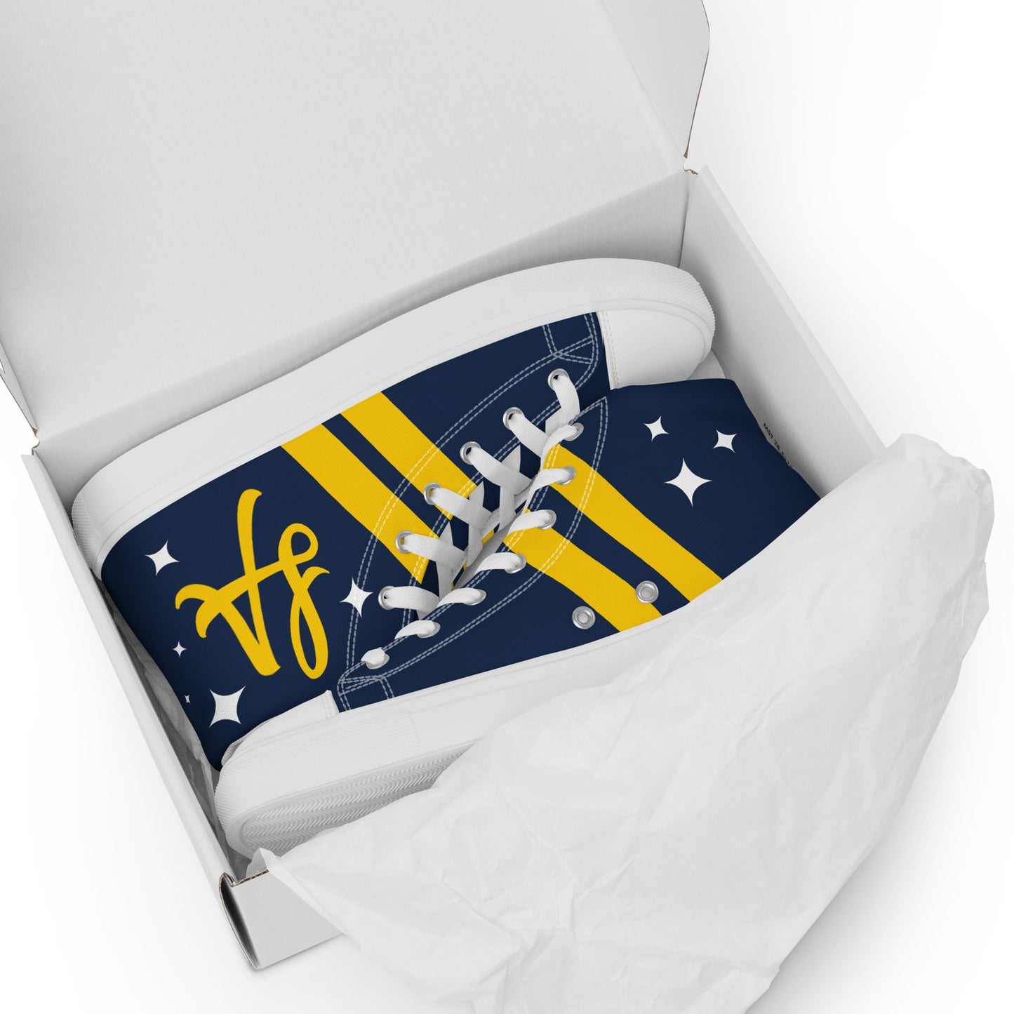 Custom LA Galaxy Soccer inspired -Mens High Top Shoes