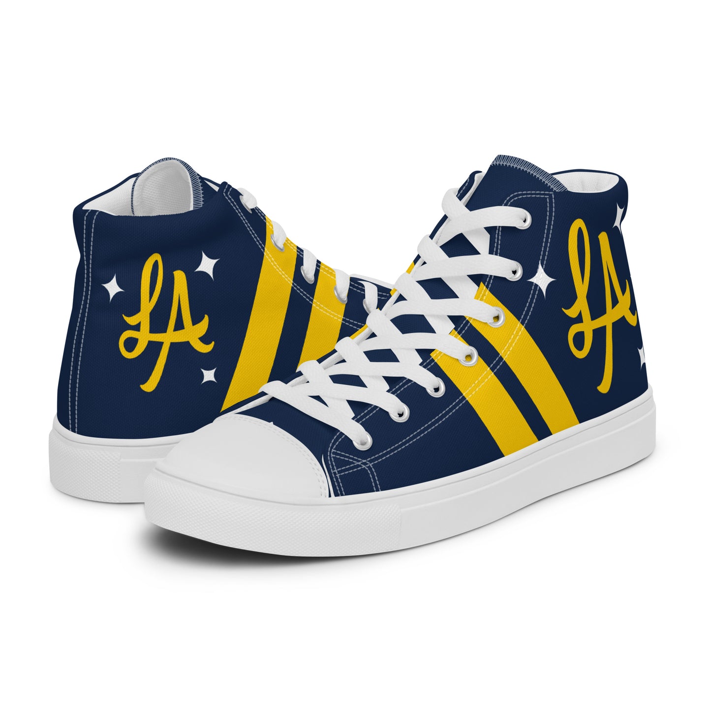 Custom LA Galaxy Soccer inspired -Mens High Top Shoes