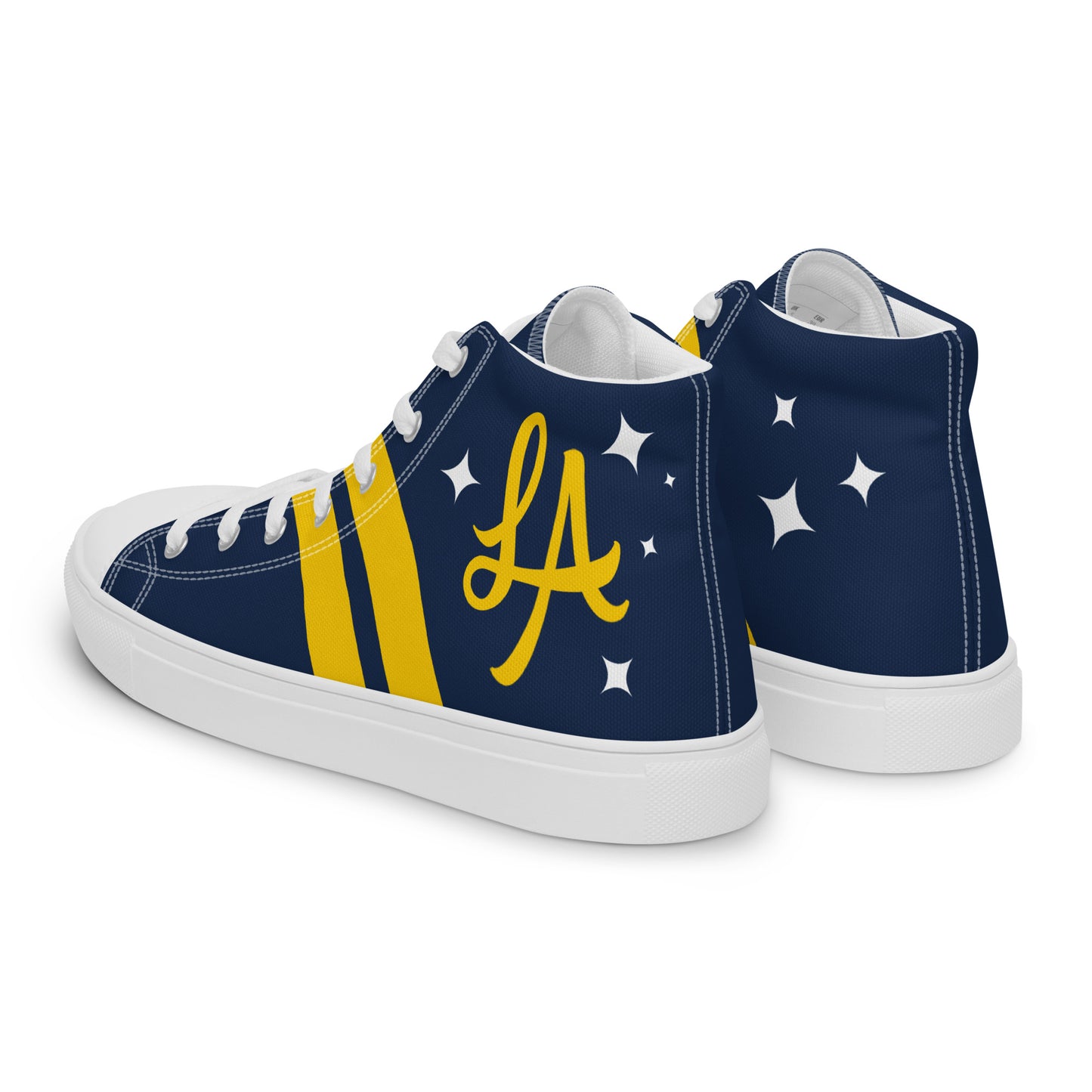Custom LA Galaxy Soccer inspired -Mens High Top Shoes
