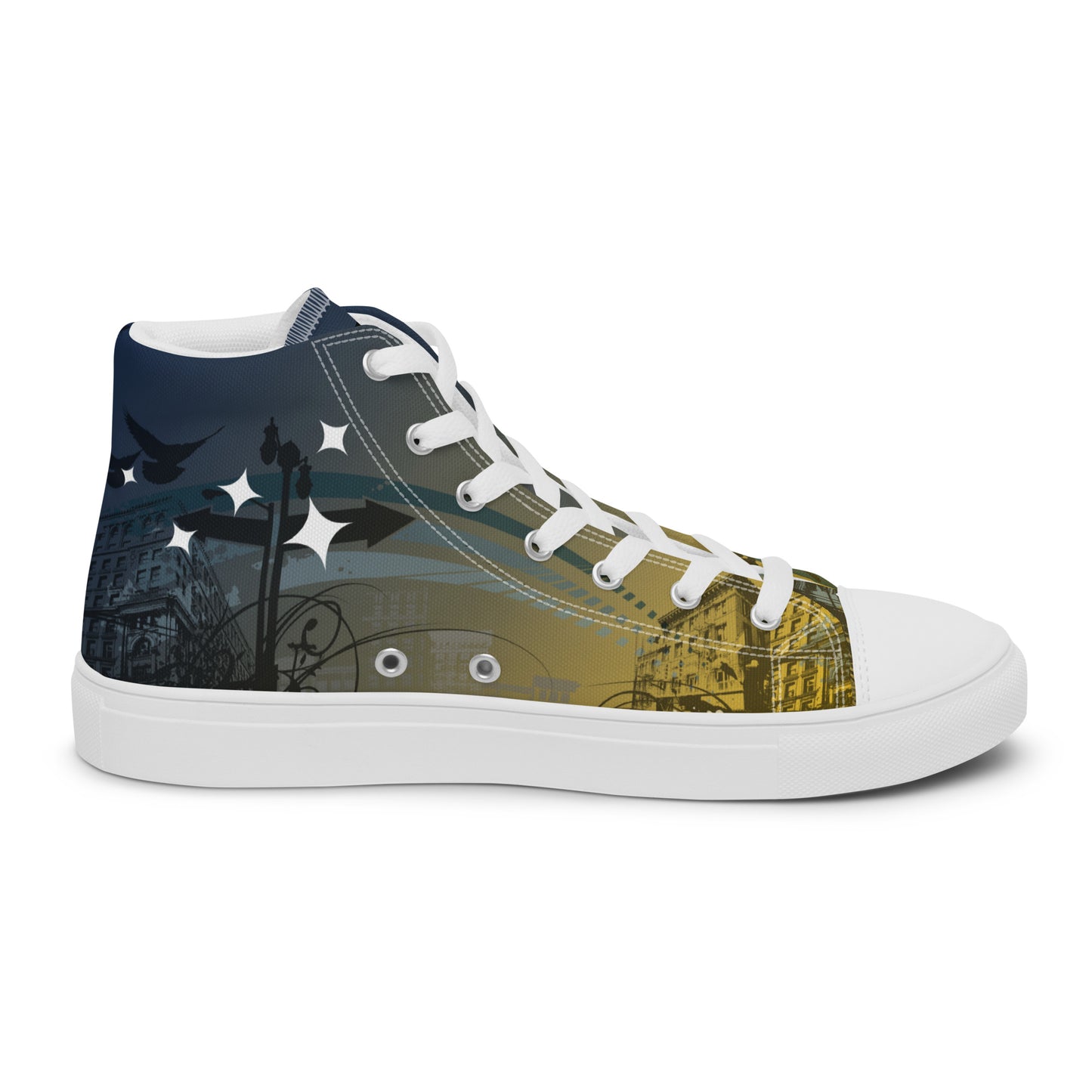 Custom LA Galaxy Soccer inspired -Mens High Top Shoes