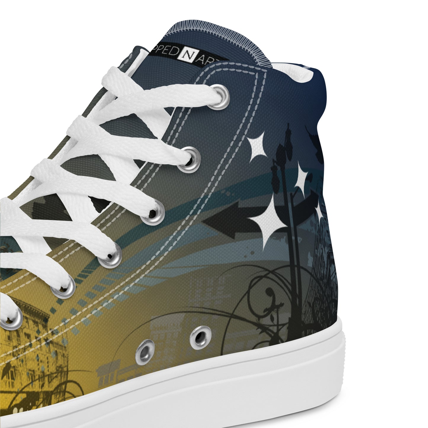 Custom LA Galaxy Soccer inspired -Mens High Top Shoes