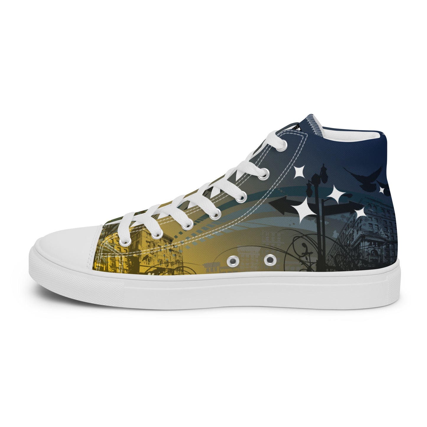 Custom LA Galaxy Soccer inspired -Mens High Top Shoes