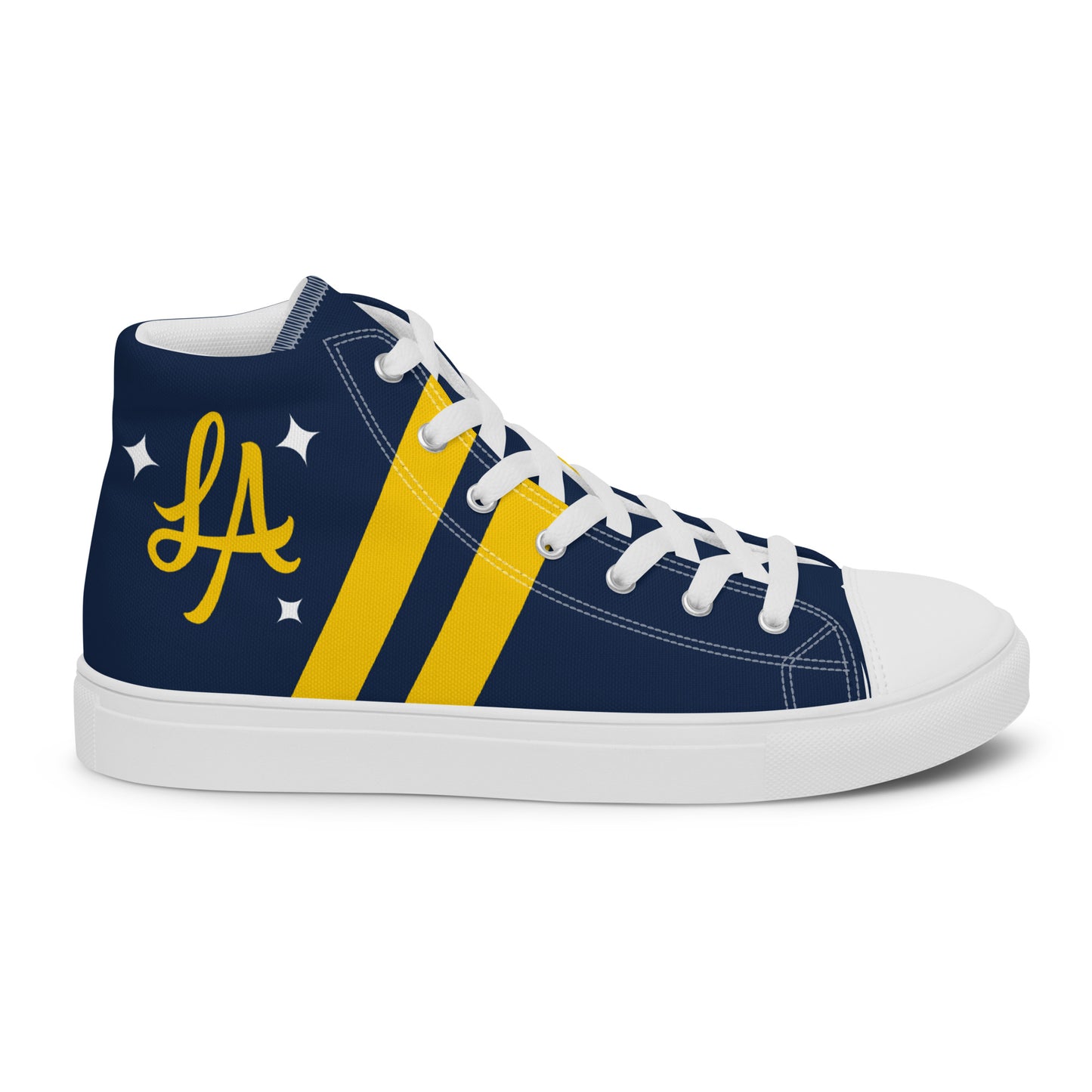 Custom LA Galaxy Soccer inspired -Mens High Top Shoes